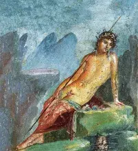 Narciso en un fresco de Pompeya