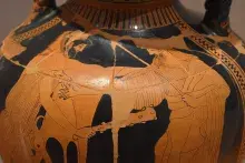 Heracles luchando contra Nereo, el anciano del mar