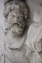 Nereo, el anciano del mar, en el Altar de Pérgamo