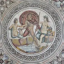 Ninfas en un mosaico romano
