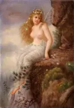 Cuadro de una oreada, ninfa de las montañas