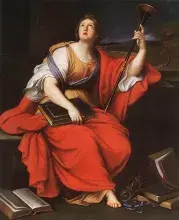 La musa Clío imaginada por Pierre Mignard