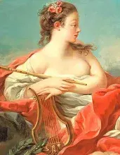 La musa Erato imaginada por François Boucher