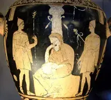 Orestes y Pílades junto a Electra