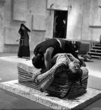 Escena teatral de la Orestíada