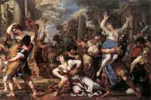 El rapto de las sabinas según Pietro da Cortona