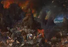 Eneas visita el Inframundo según Jan Brueghel