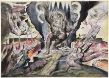 El rey Minos de Creta imaginado por William Blake