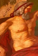 El rey Minos en una pintura de la Universidad de Atenas