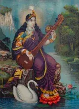 Cisne de Sarasvati diosa hindú de la sabiduría