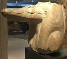 Cabeza del dios Sobek conservada en el Ashmolean de Oxford