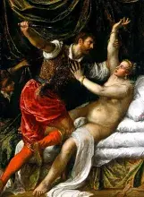 La violación de Lucrecia de Tiziano