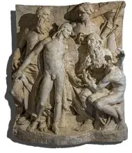 Néstor y Telémaco en Pilos imaginados por Antoine Bourdelle