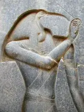 Relieve del dios Thot, dios egipcio de la sabiduría y la escritura