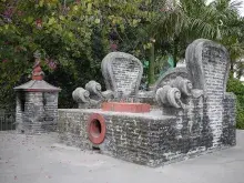 Altar dedicado de Tudi Gong, dios chino de la Tierra