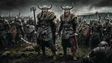 Vikingos en el Valhalla creados con IA