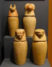 Vasos canopos del antiguo Egipto