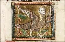 Harpía como las perseguidas por Zetes y Calais en una ilustración medieval