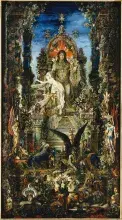 Zeus y Sémele en una pintura de Gustave Moreau